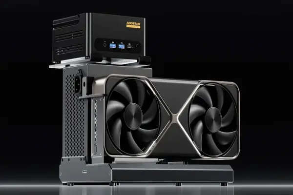 Dock eGPU Thunderbolt 5 mới cho phép gắn mini-PC bên cạnh